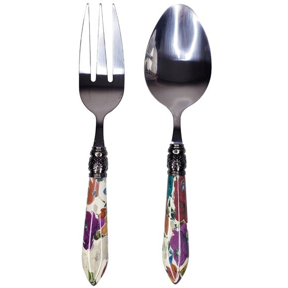 *RARE* THE PIONEER WOMAN 2 Piece Timeless Floral Server Set in VGUC - Picture 1 of 9